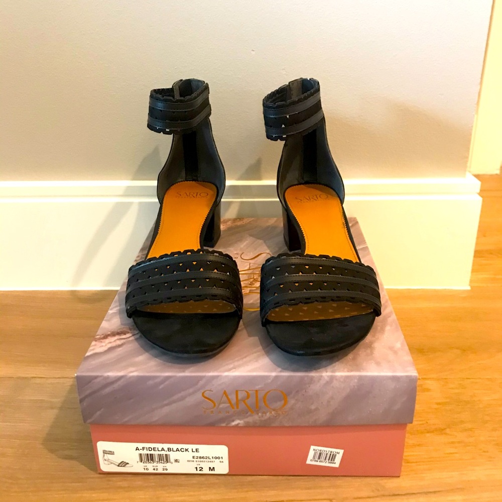 Franco Sarto Black Sandal - Size 12